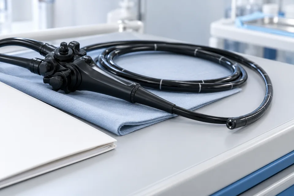 Illustrative endoscope equipment, not partner-facility photography